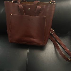 Portland Leather Mini Crossbody Tote